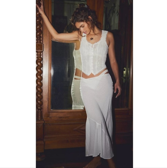 Free People White Mid Ii Skirt - Picture 2 of 9